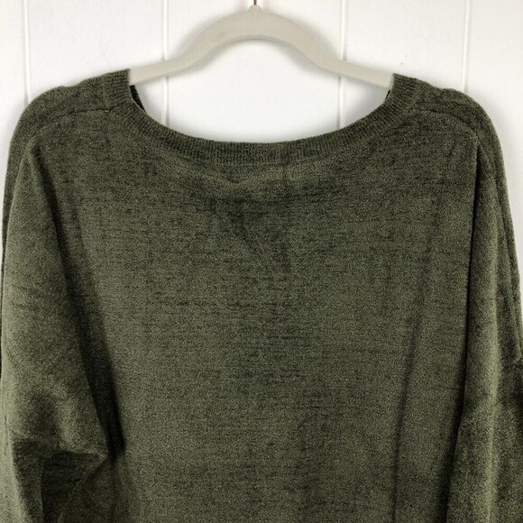 Barefoot Dreams Slouchy Pullover in Olive Large - Picture 12 of 14